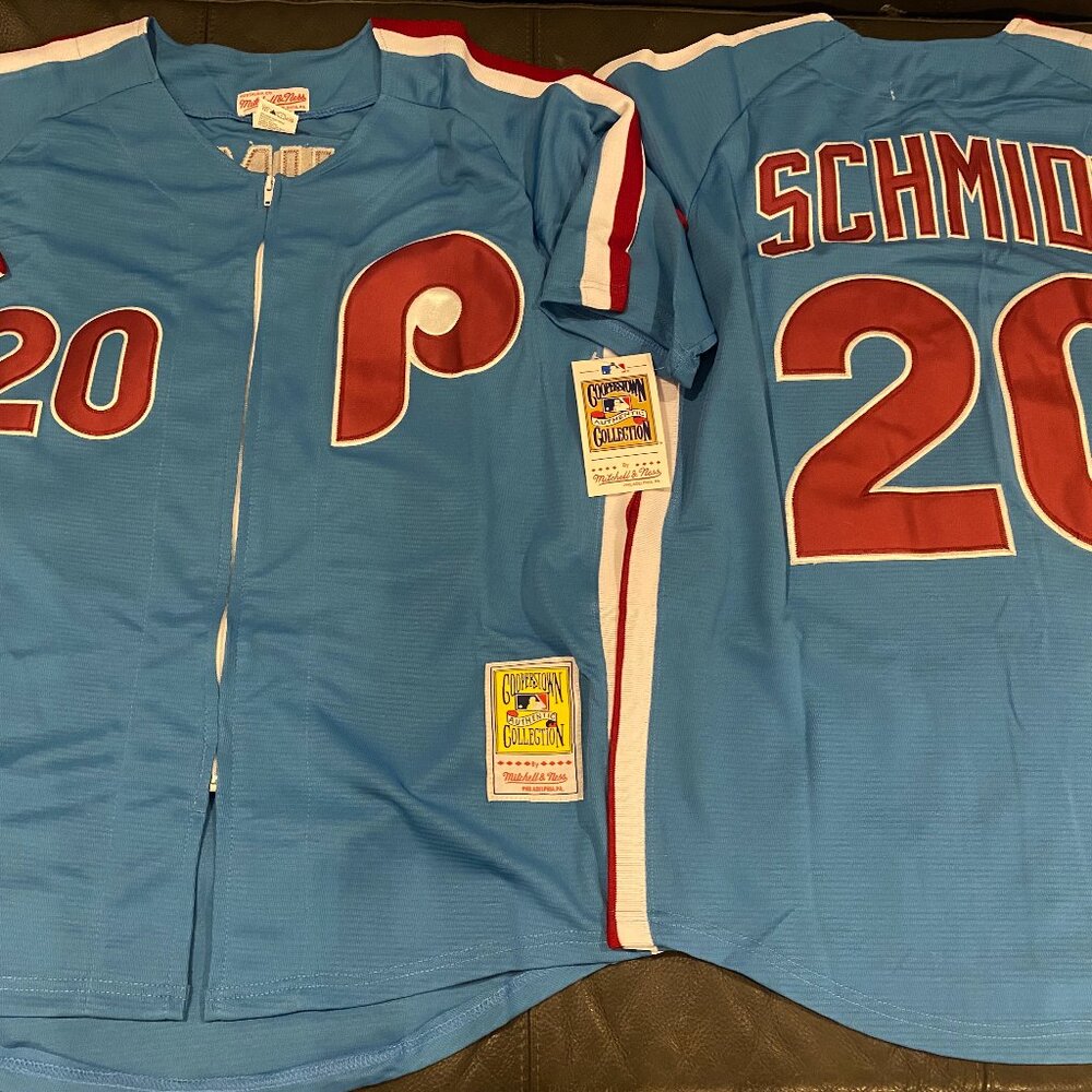 Mitchell & Ness Powder Blue Philadelphia Phillies Schmidt #20 Jersey